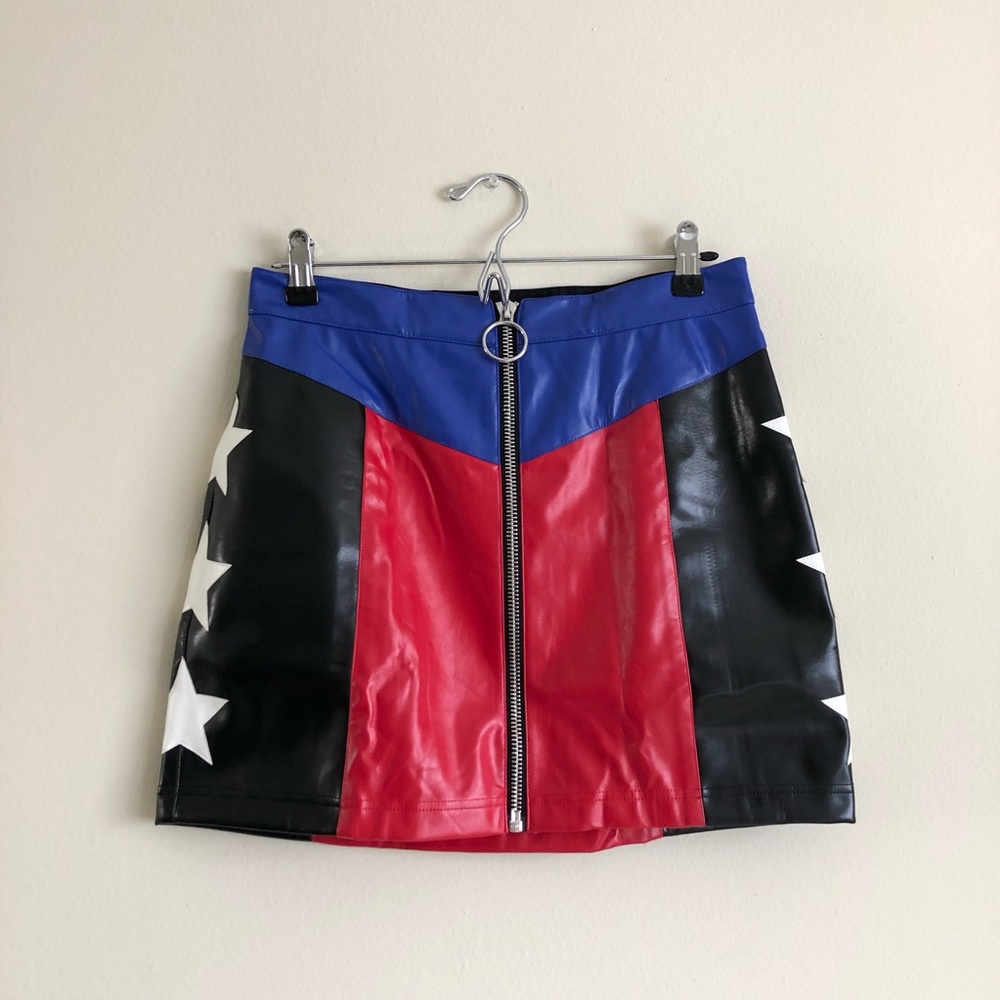 Current Mood Faux Leather Skirt NWT